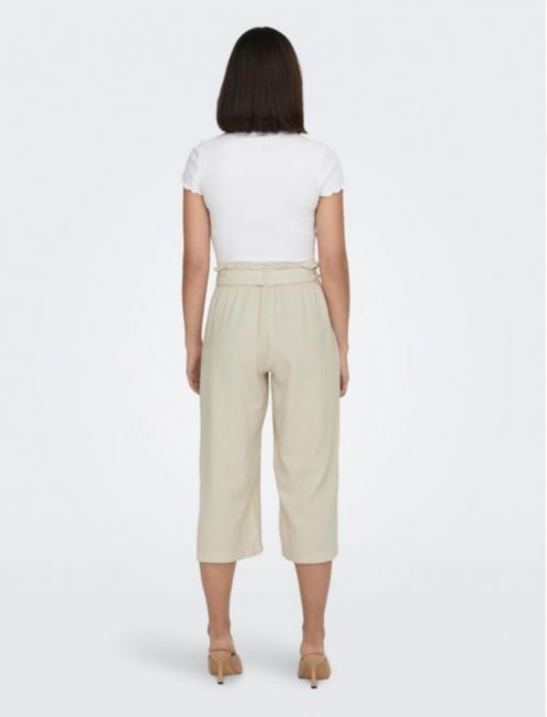 JDYSAY MW LINEN CROPPED PANT WVN