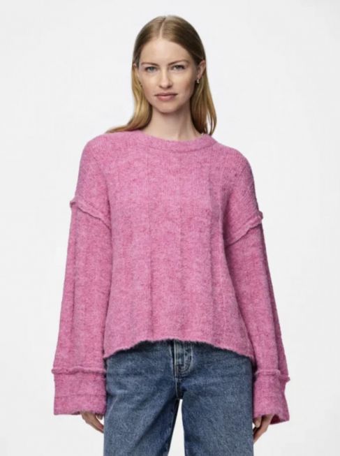 PCRUBBLE LS O-NECK KNIT BC