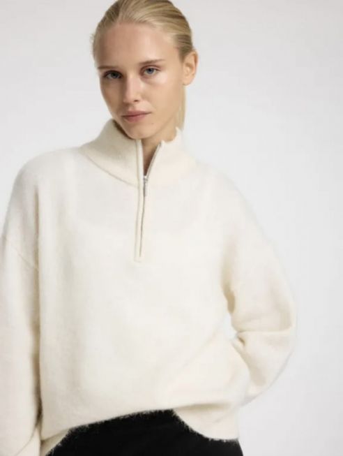 SLFJULIET HALF ZIP LS KNIT HIGH NECK