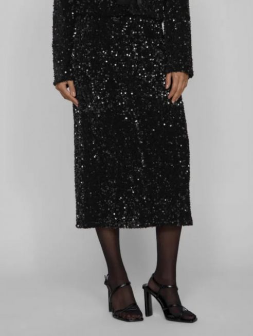 VIFAITH HW MIDI SEQUIN SKIRT/VOL