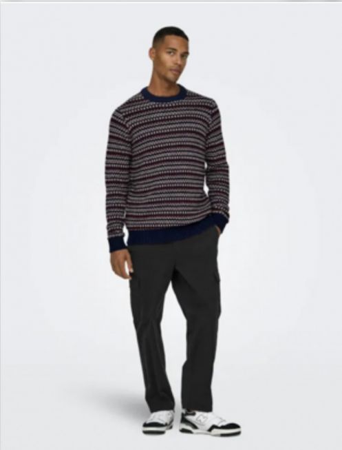 ONSMUSA REG 3 STRUC CREW KNIT