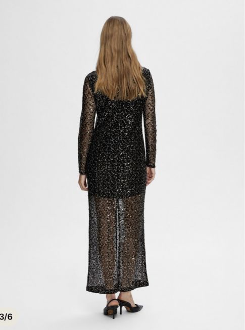 SLFNOEL LS ANKLE SEQUINS DRESS B