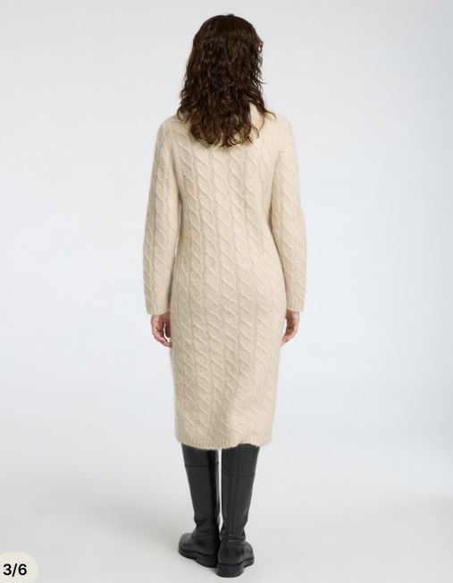 SLFALMINA LS KNIT CABLE DRESS