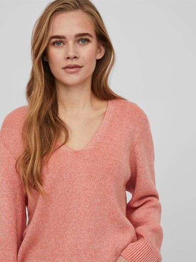 VIRIL MULTI V-NECK L/S KNIT TOP
