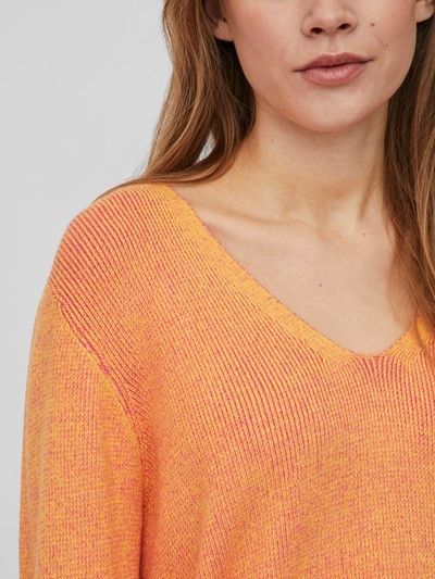 VIRIL MULTI V-NECK L/S KNIT TOP